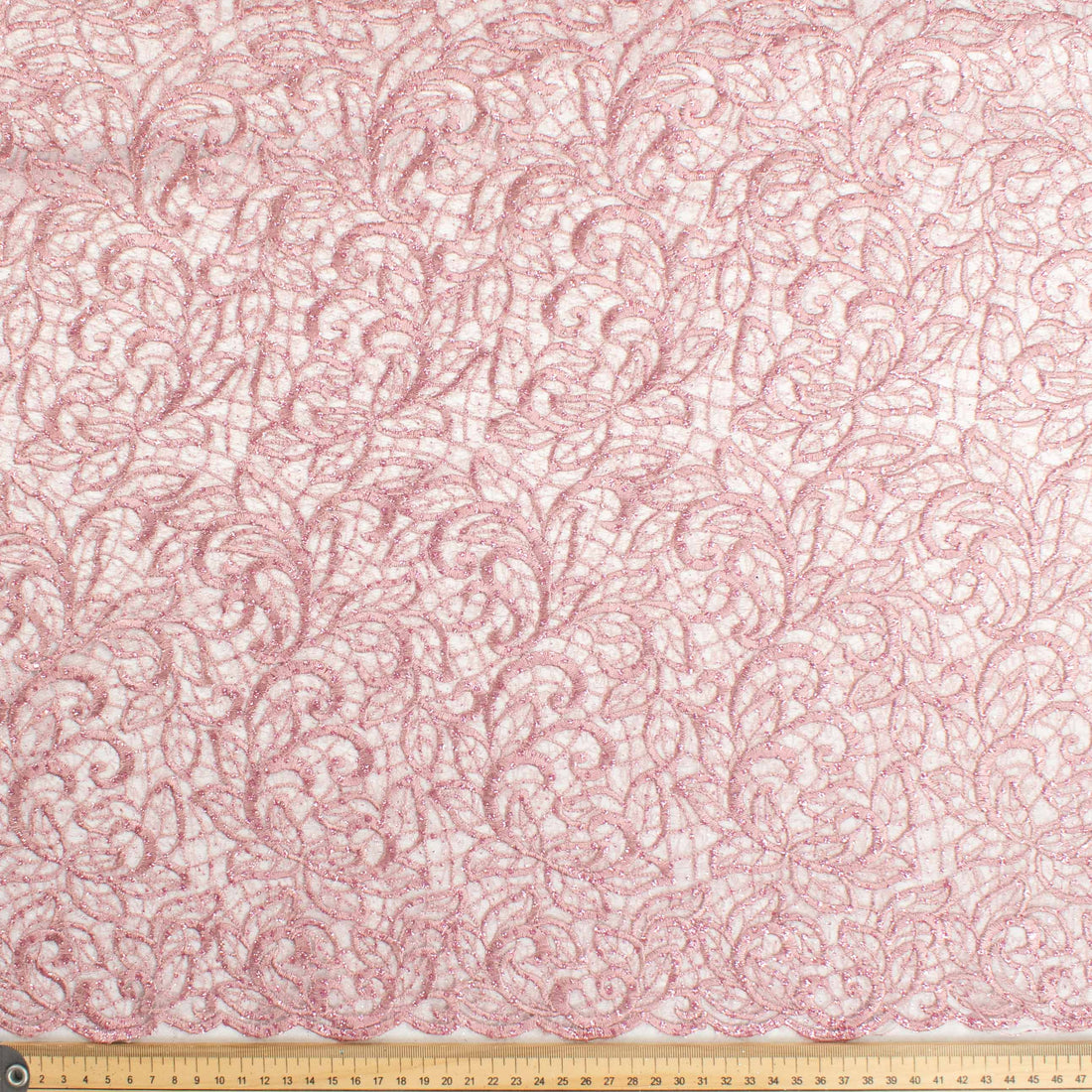 Glitter Guipure Lace Dusty Pink