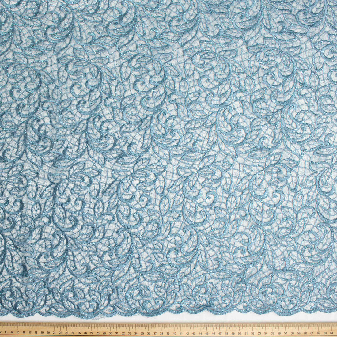 Glitter Guipure Lace Blue