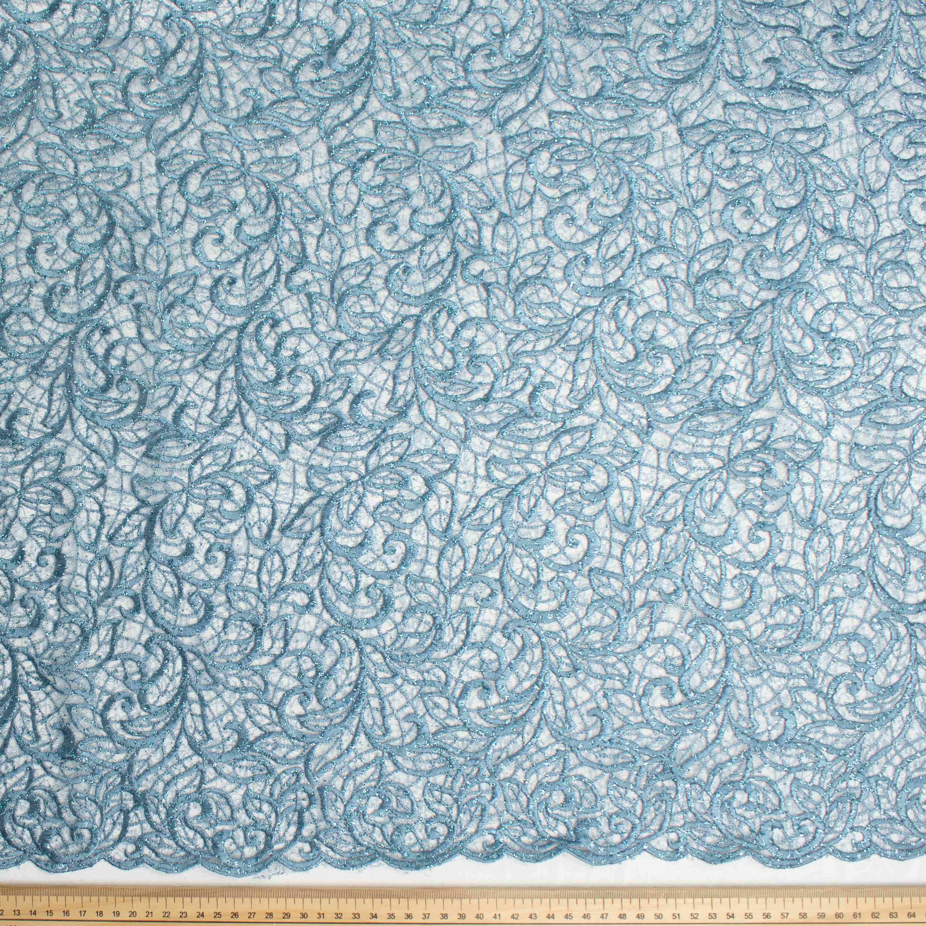 Glitter Guipure Lace Blue