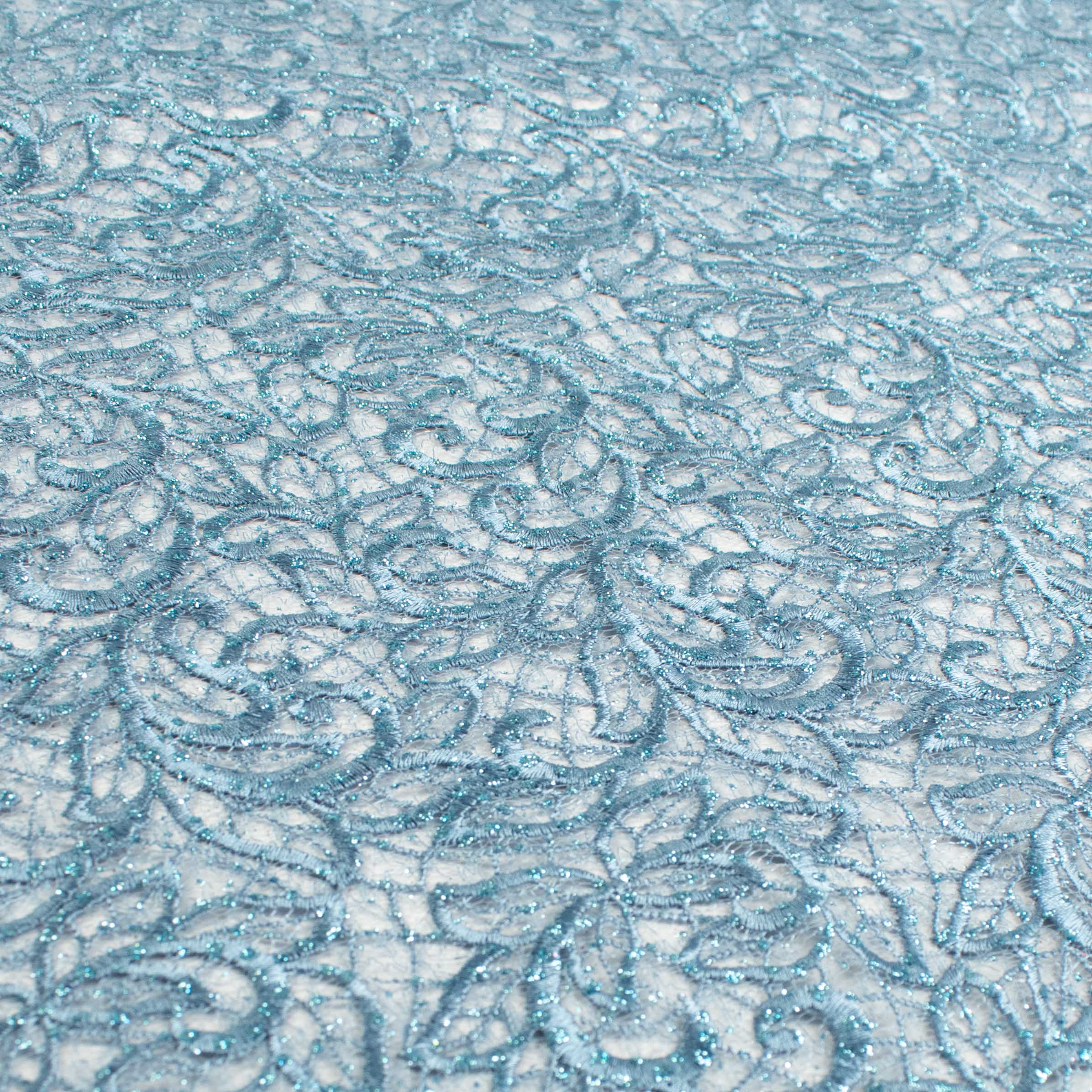 Glitter Guipure Lace Blue