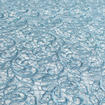 Glitter Guipure Lace Blue