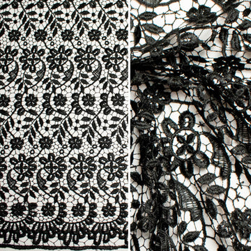 Guipure Lace Design 714913 Black