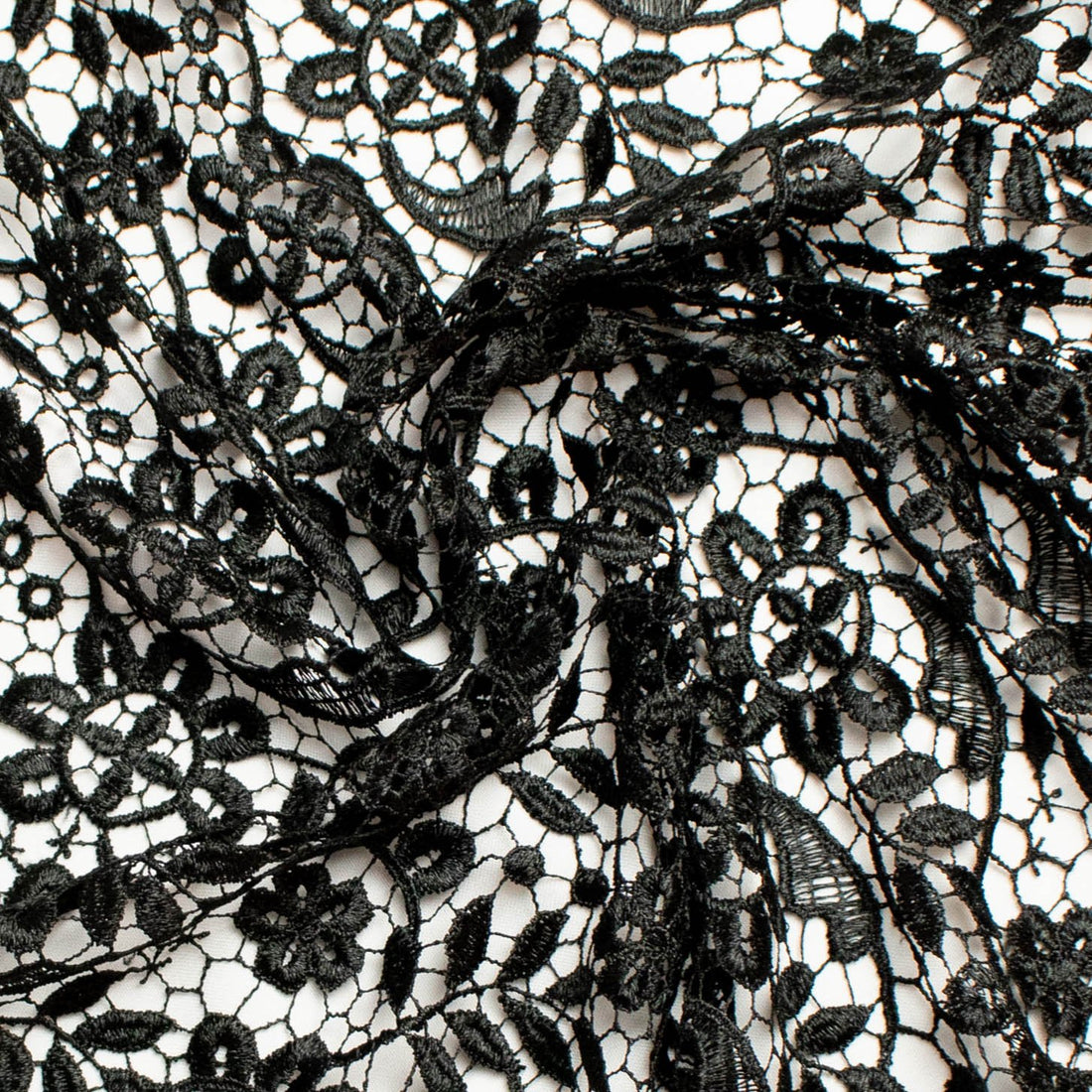 Guipure Lace Design 714913 Black