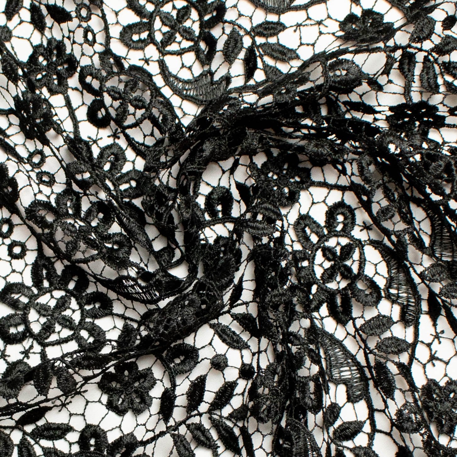 Guipure Lace Design 714913 Black