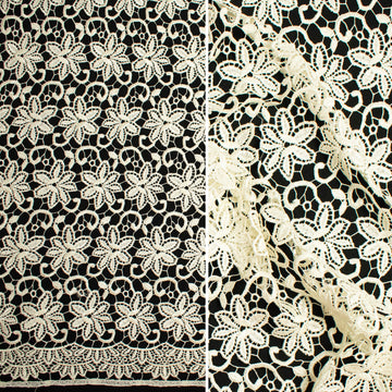 Guipure Lace Col-Cream
