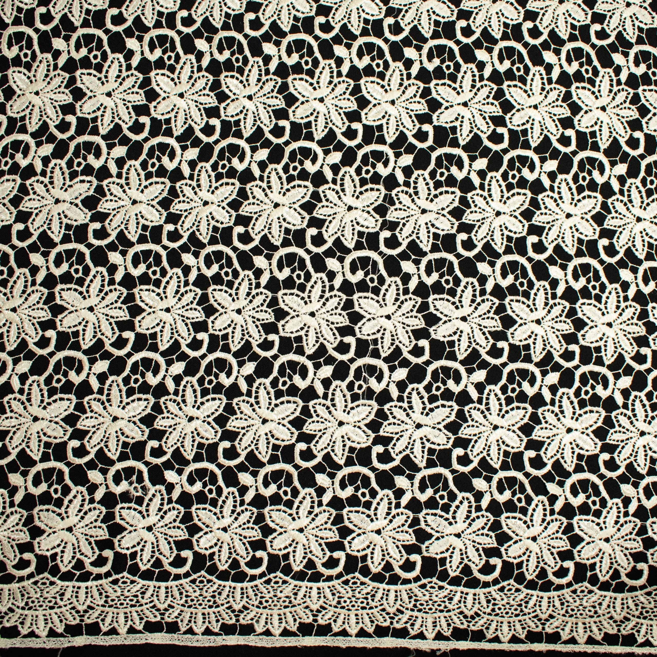 Guipure Lace Col-Cream