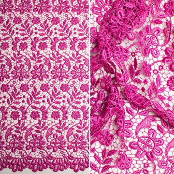 Guipure Lace Col-Creise Pink