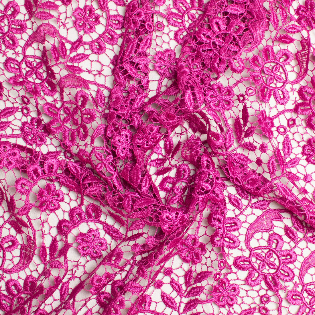 Guipure Lace Col-Creise Pink