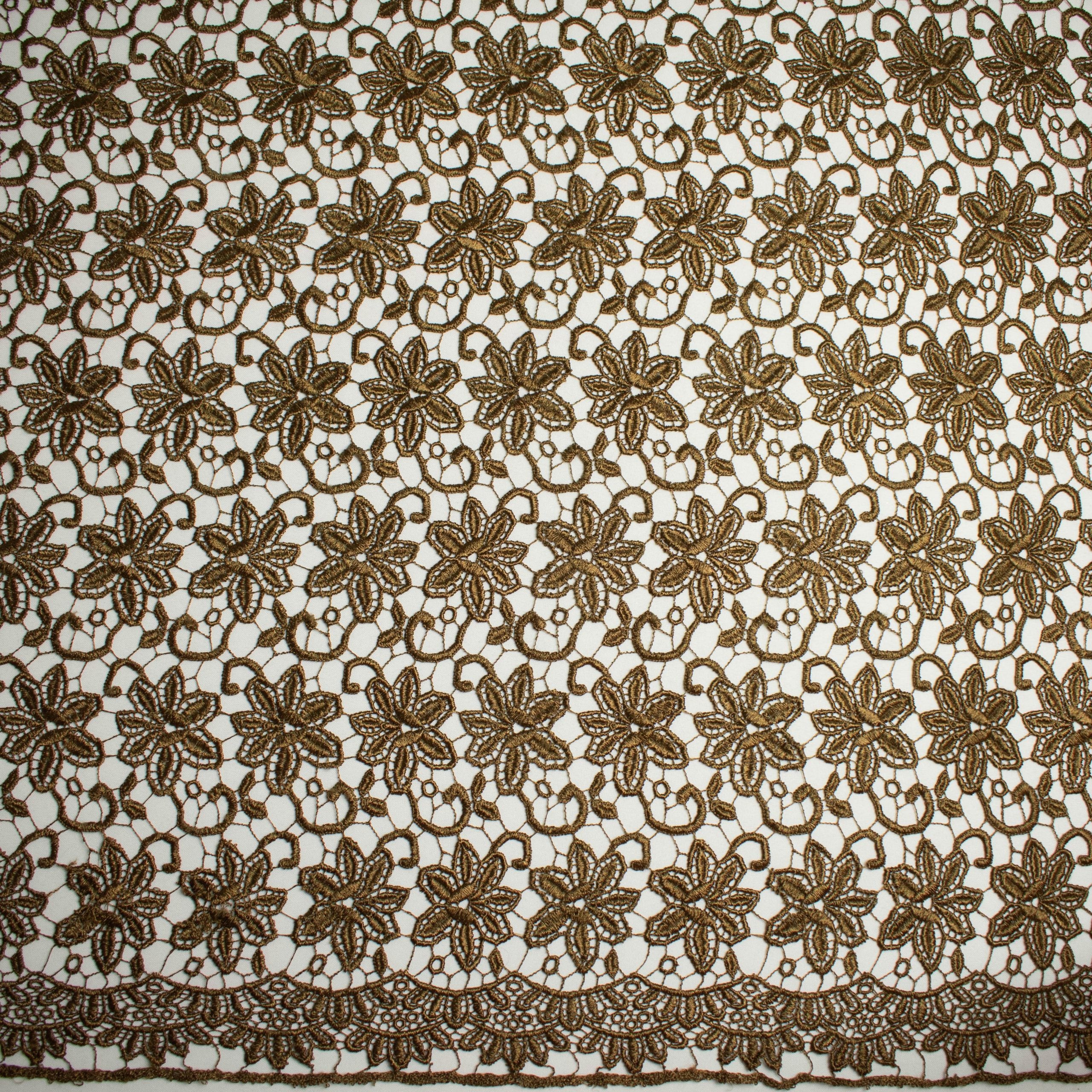 Guipure Lace Design 714516 Cocoa