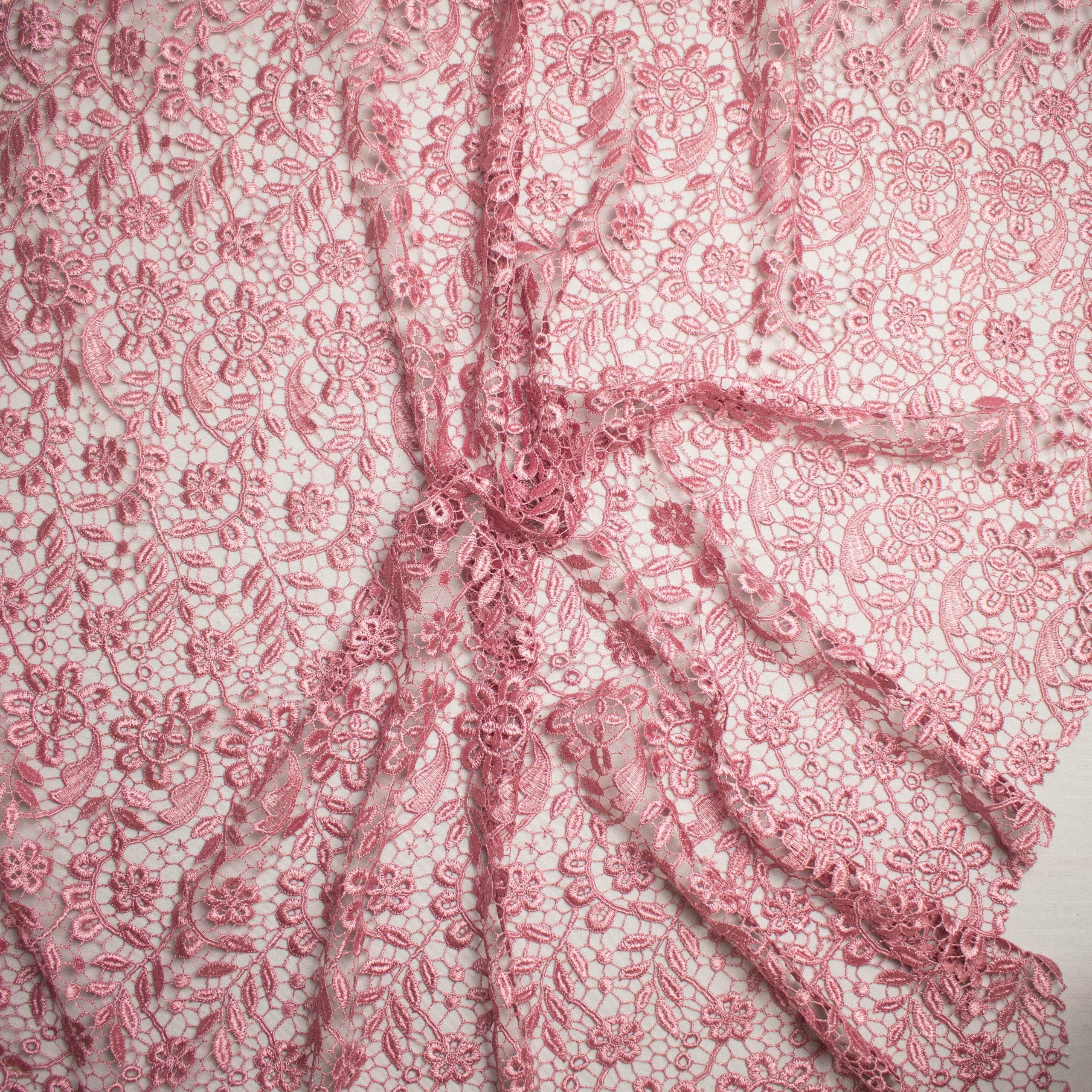 Guipure Lace Col-Dusty Pink