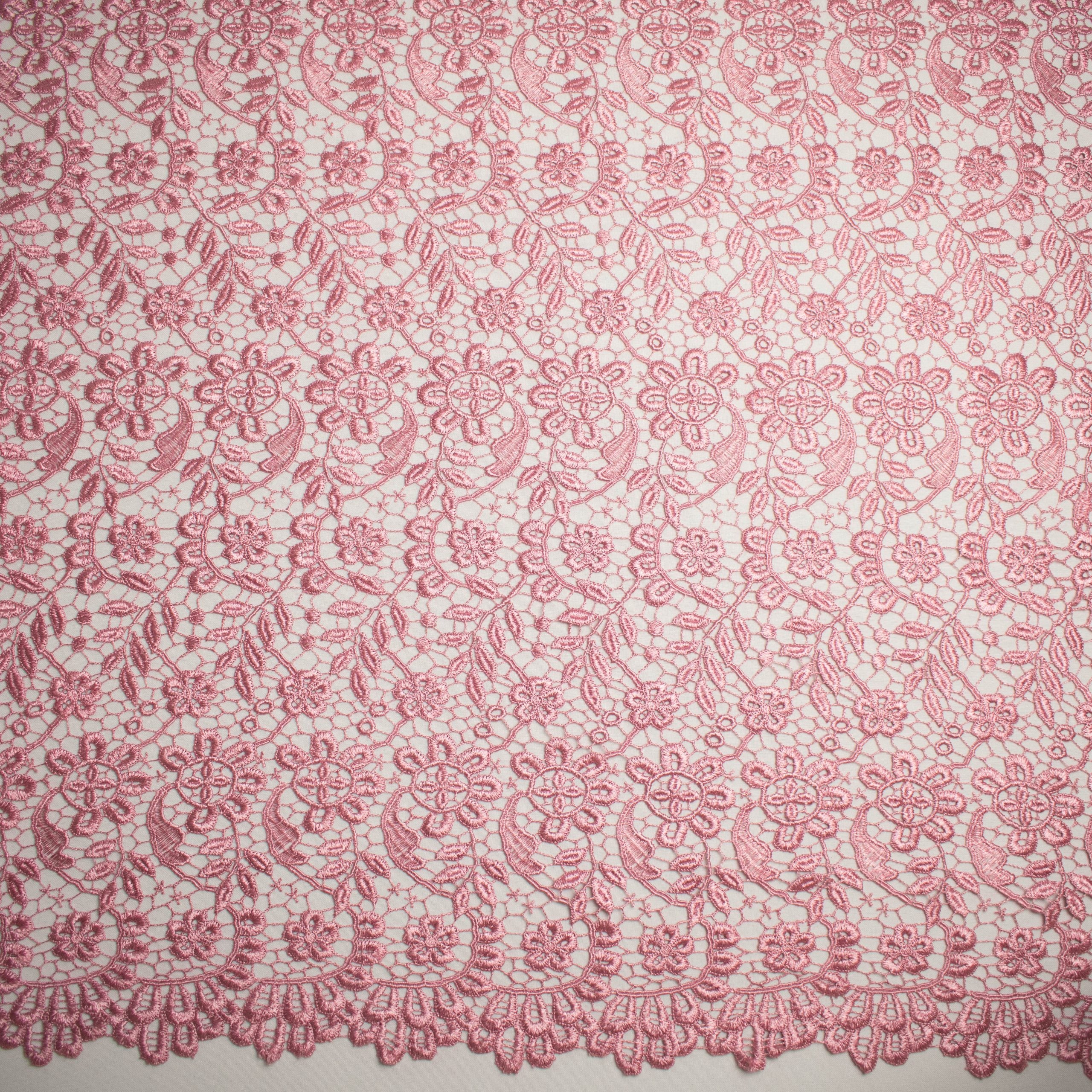 Guipure Lace Col-Dusty Pink