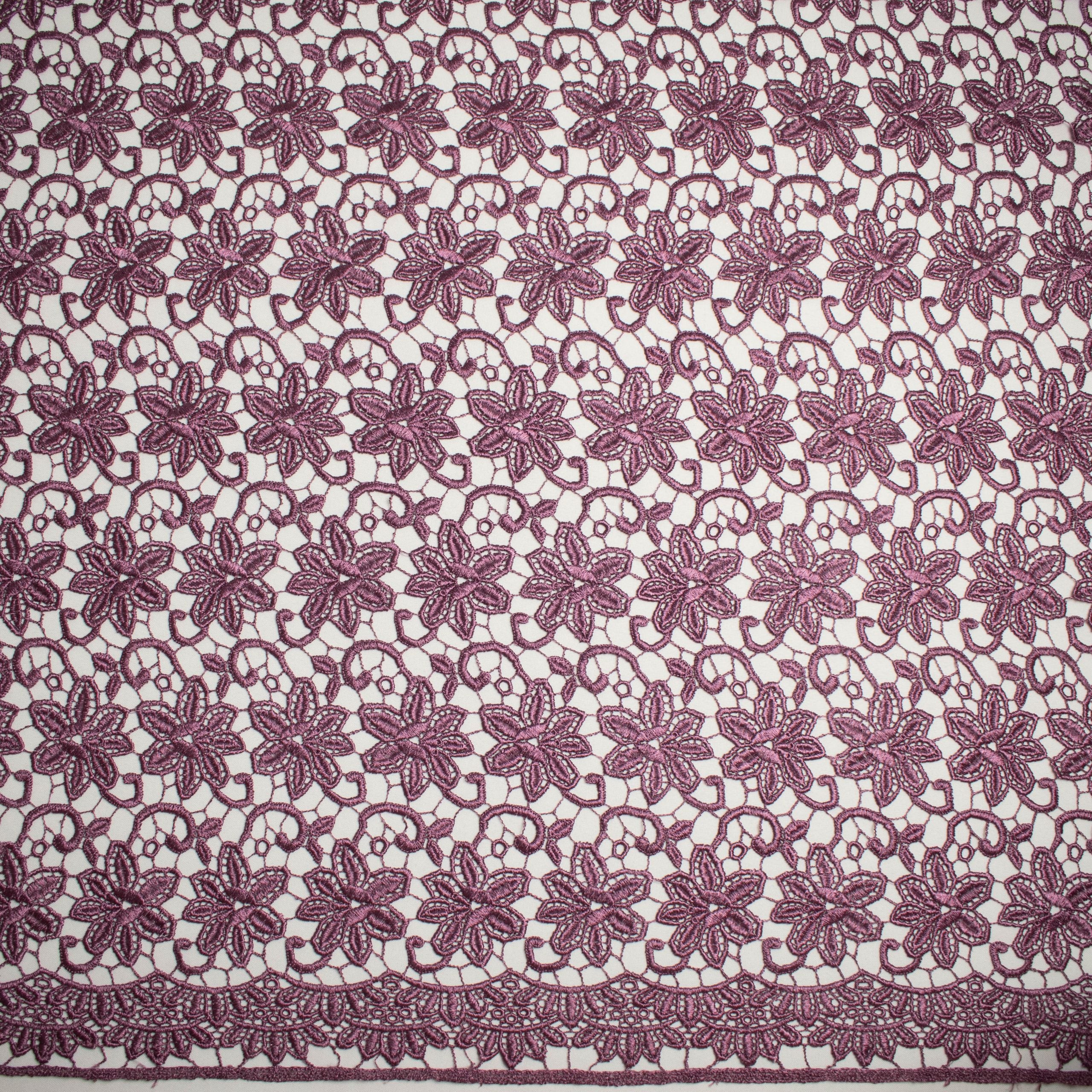Guipure Lace Col-Grape