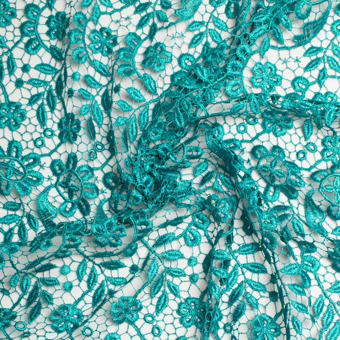 Guipure Lace Col-Jade Green