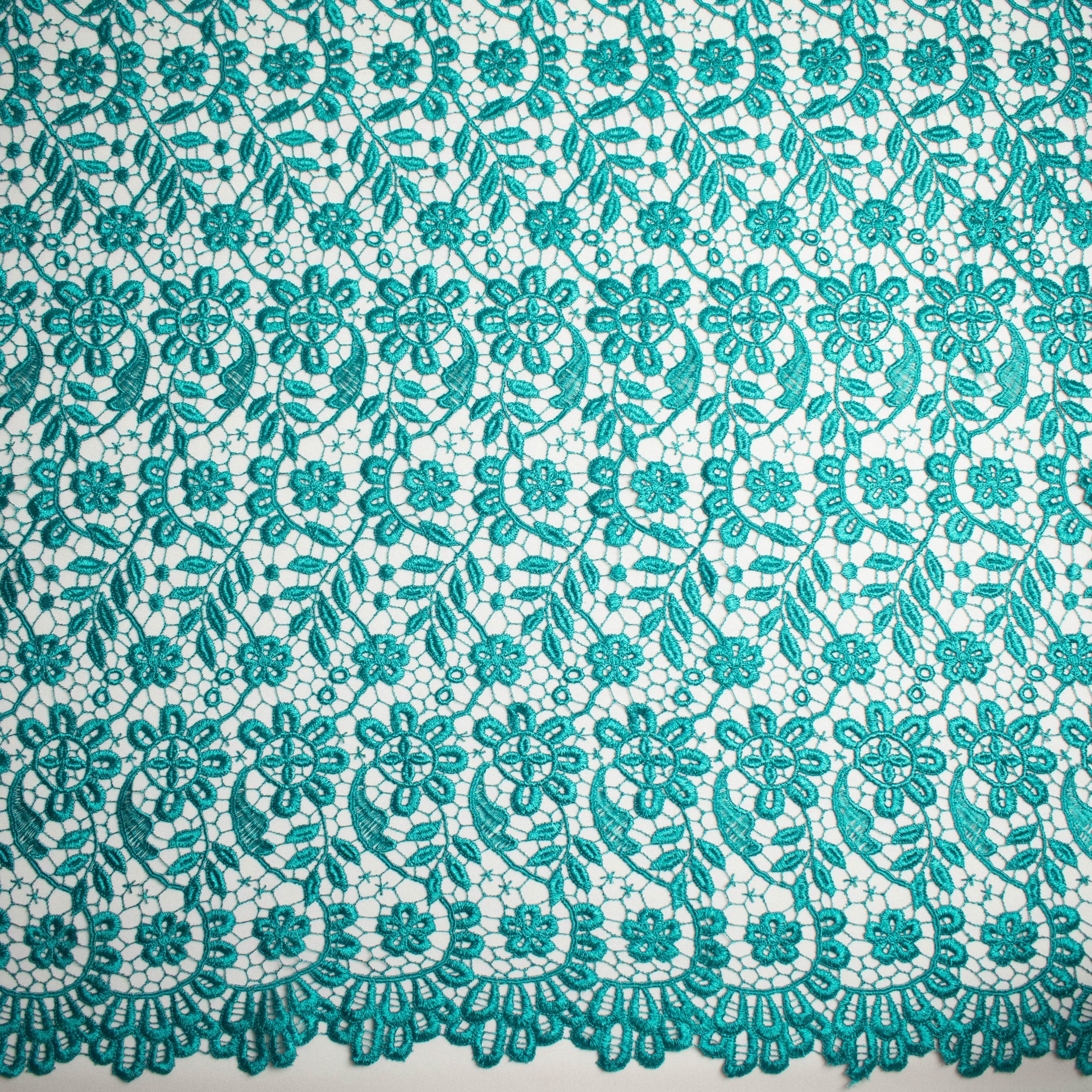 Guipure Lace Col-Jade Green