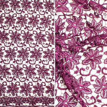 Guipure Lace Col-Plum