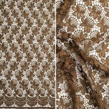Guipure Lace Design 714518 Cocoa