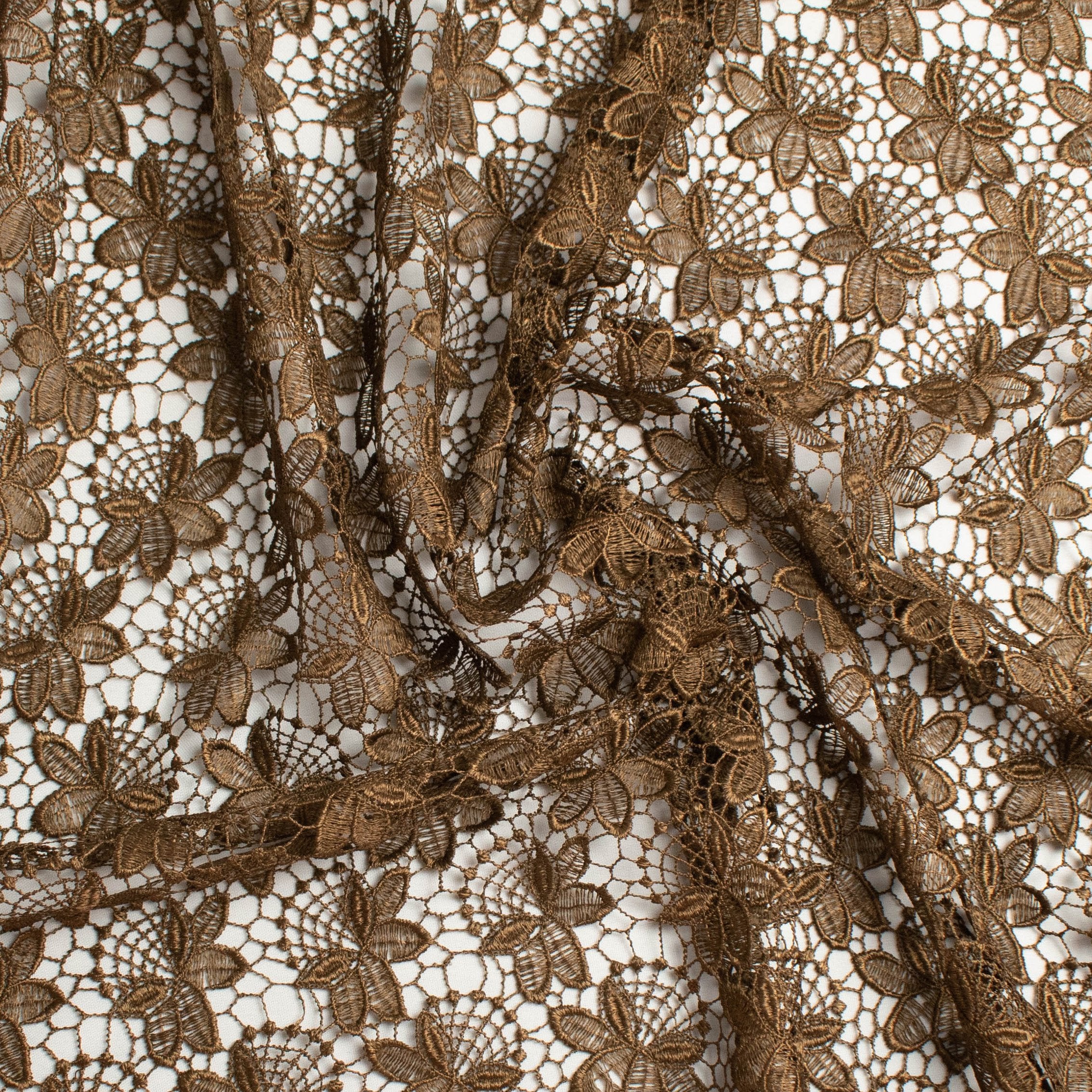 Guipure Lace Design 714518 Cocoa