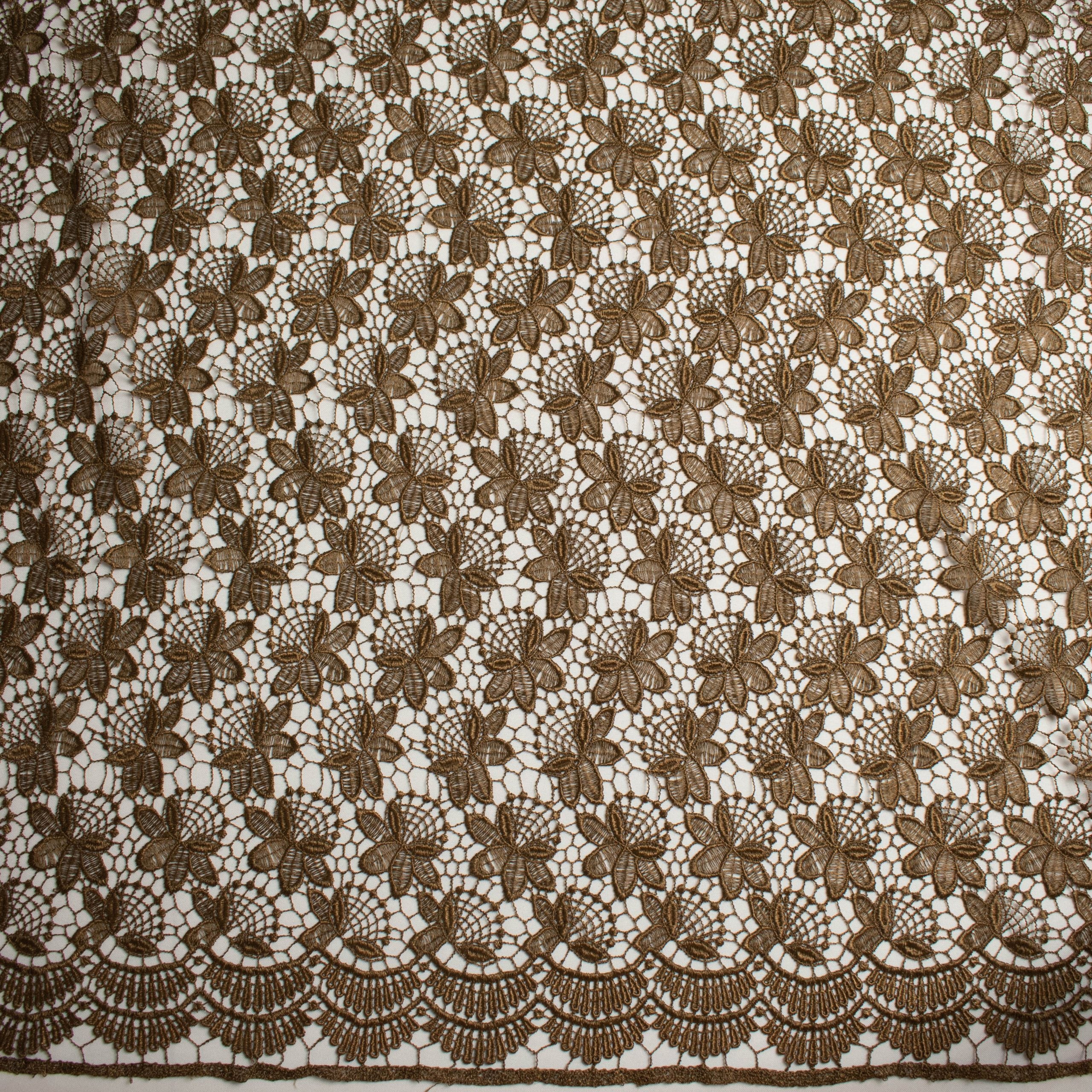 Guipure Lace Design 714518 Cocoa