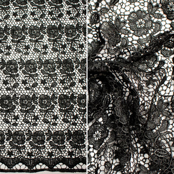 Guipure Lace Design 714519 Black