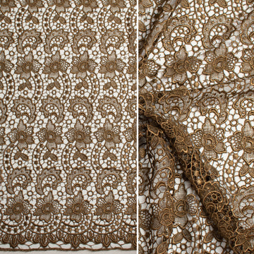 Guipure Lace Design 714912 Cocoa