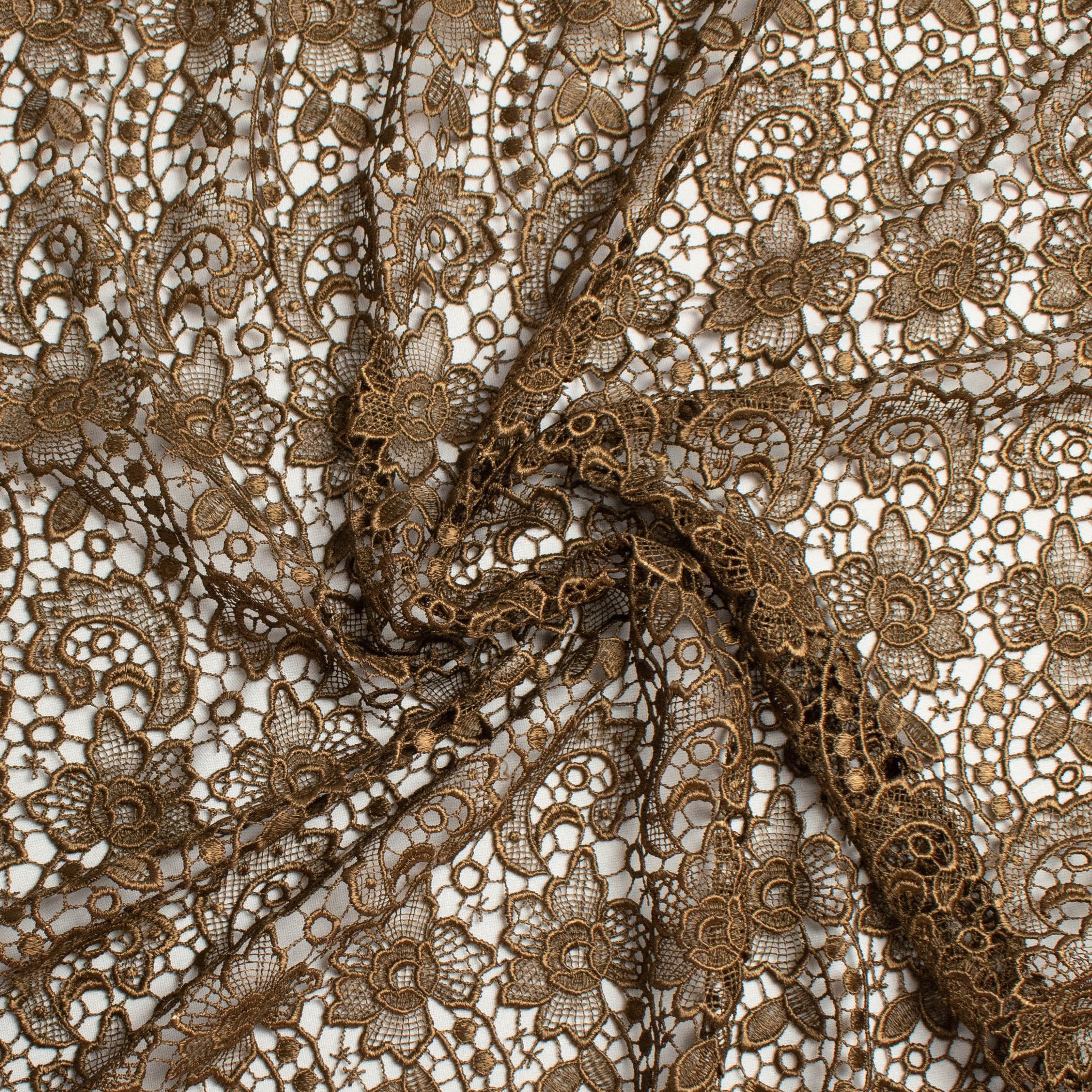 Guipure Lace Design 714912 Cocoa