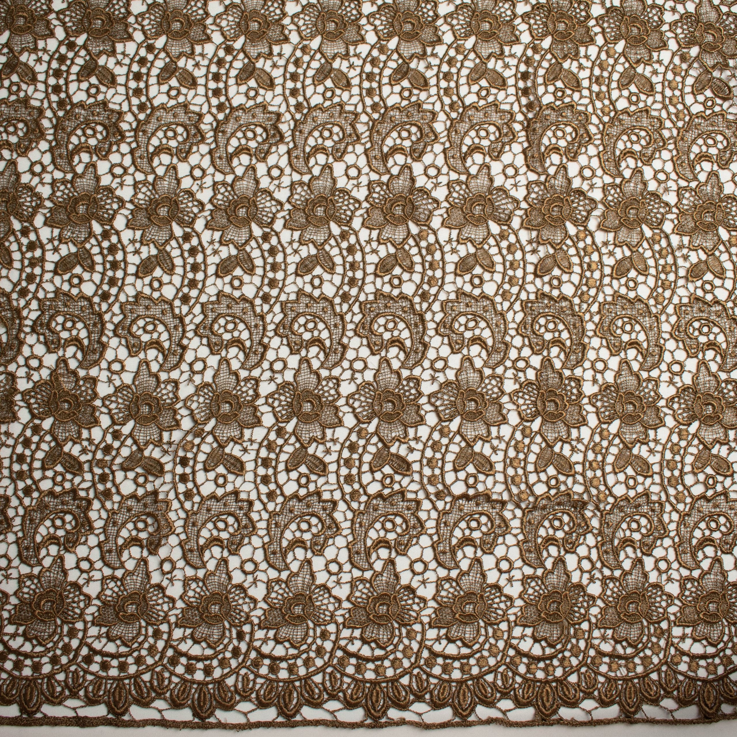 Guipure Lace Design 714912 Cocoa