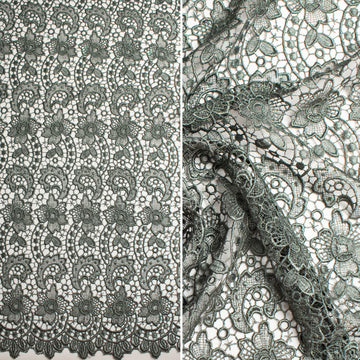 Guipure Lace Design 714912 Grey