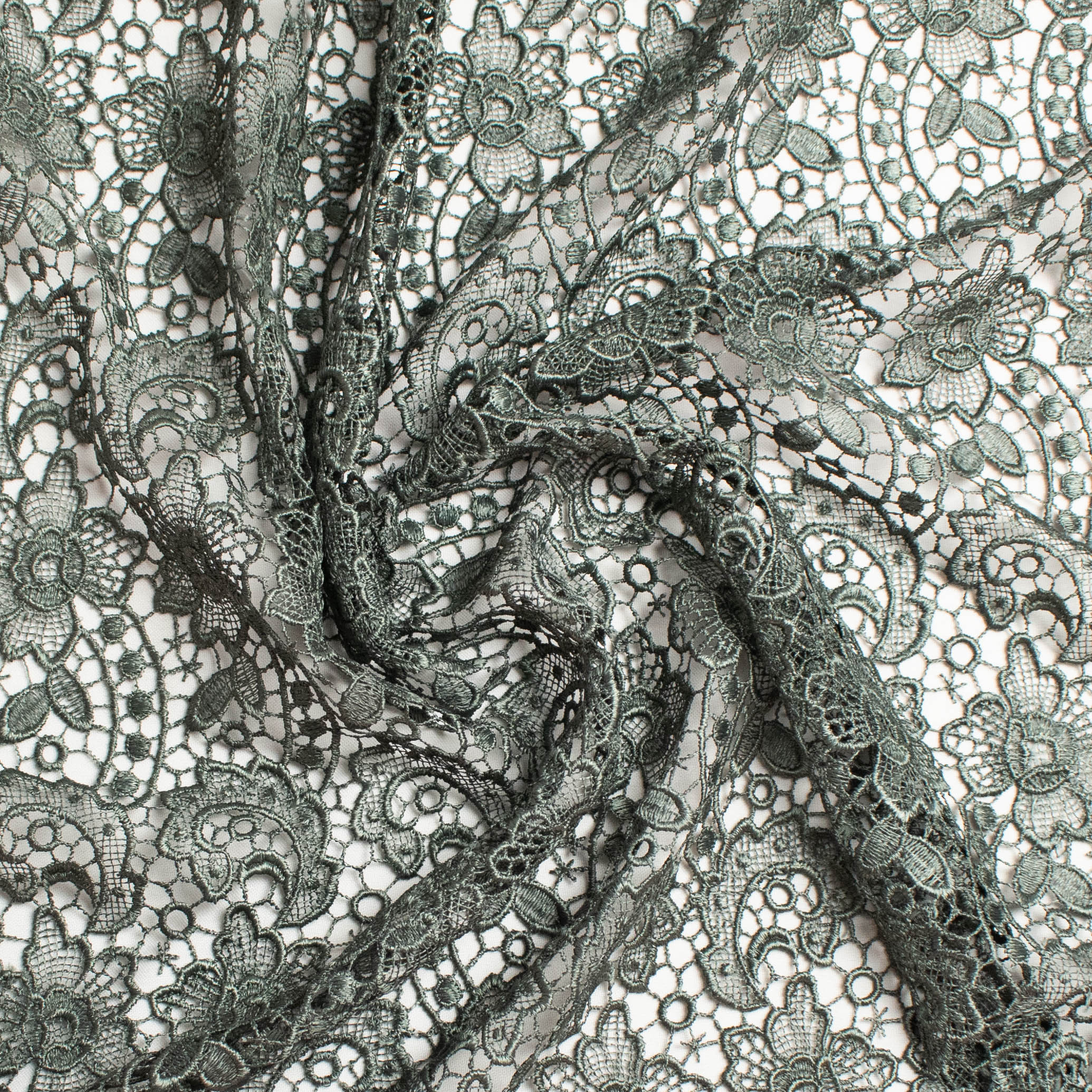 Guipure Lace Design 714912 Grey