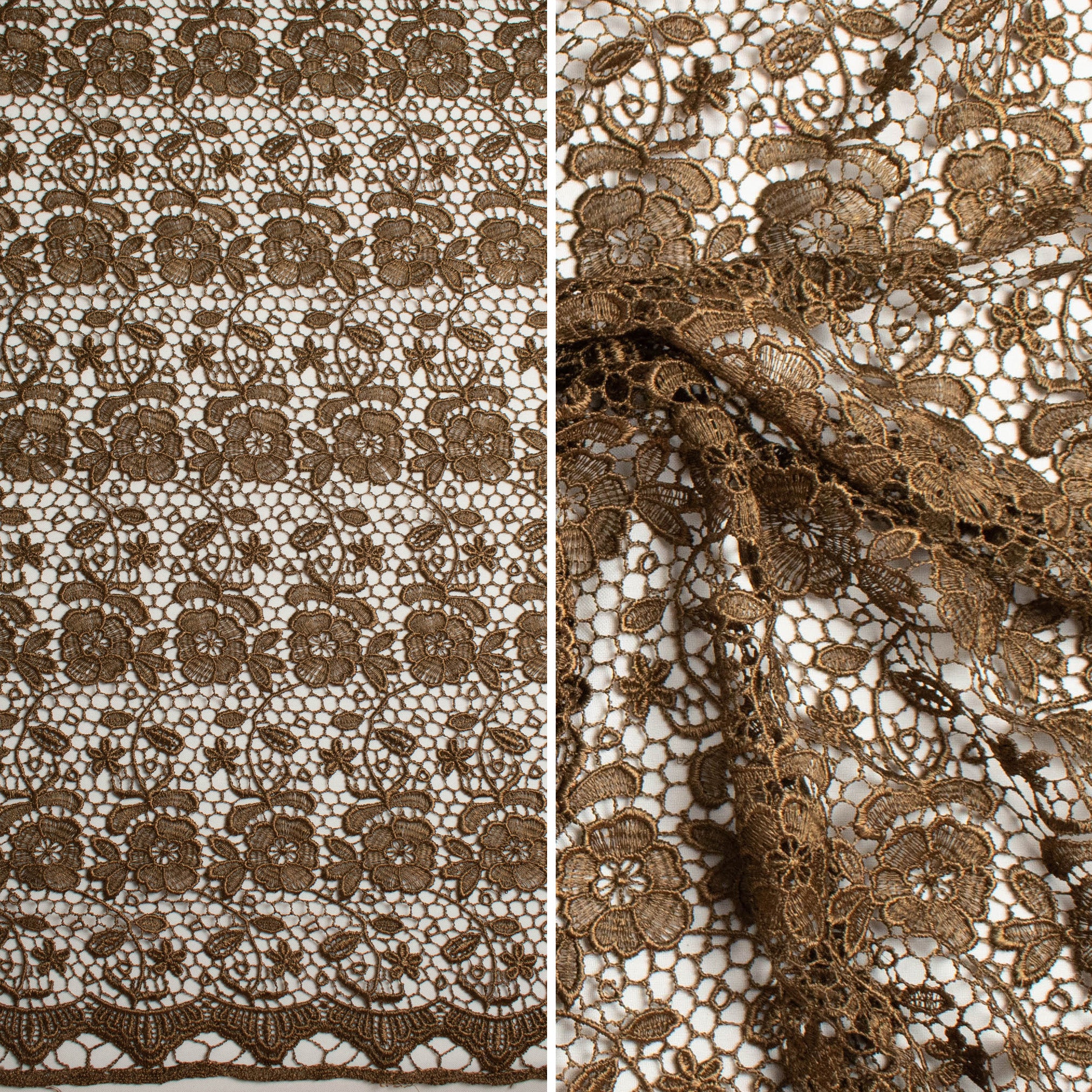 Guipure Lace Design 714913 Cocoa