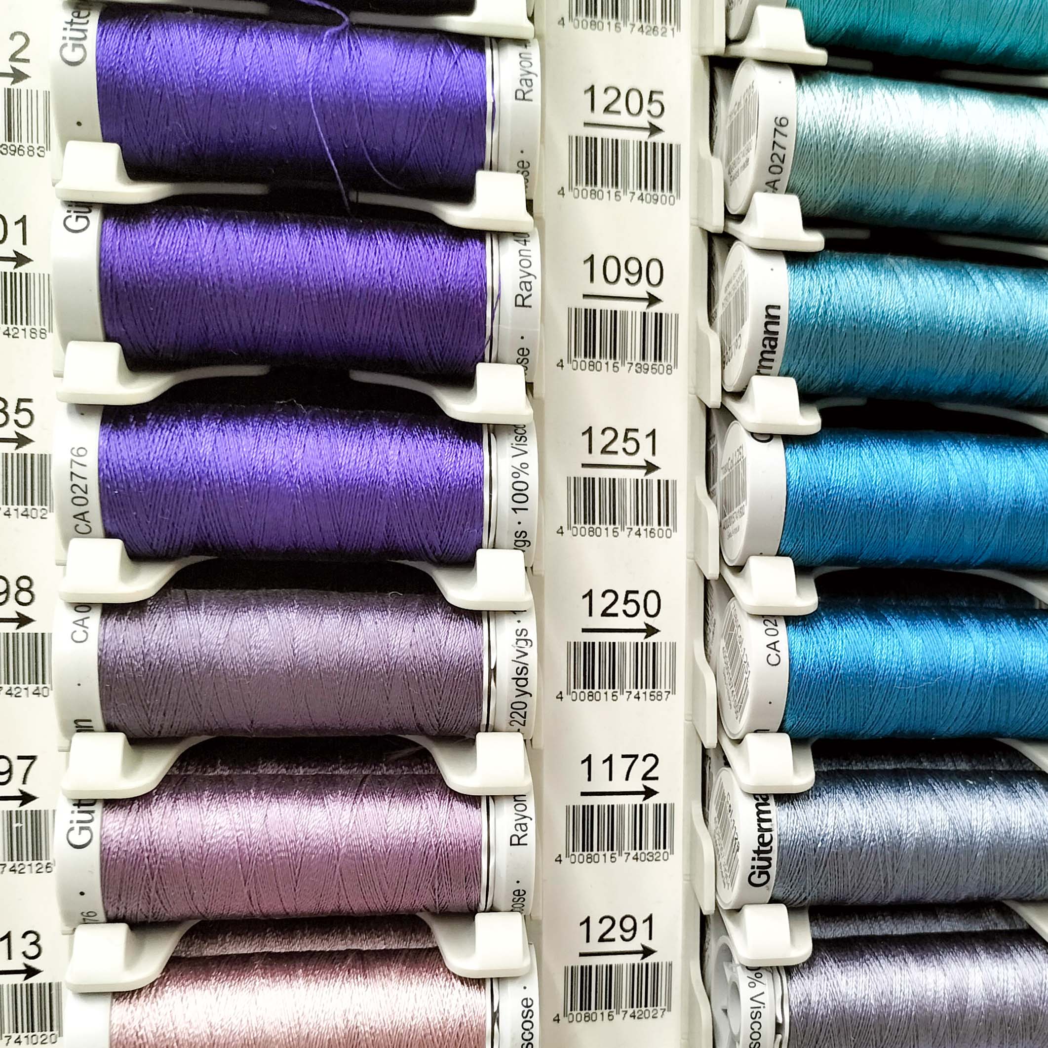 Gutermann Sulky Rayon 40 Machine Embroidery Thread 200M Collection 2