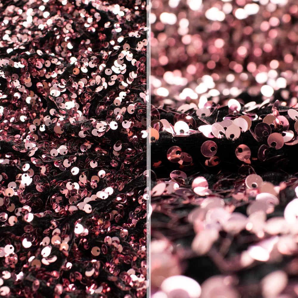 Heavy Sequin Spangle on a Premium Stretch Velvet Base