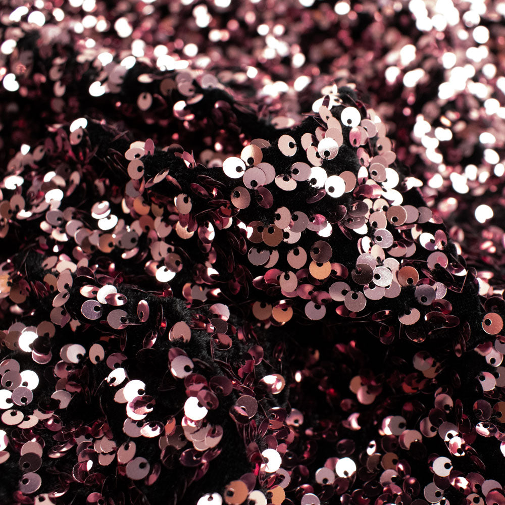 Heavy Sequin Spangle on a Premium Stretch Velvet Base