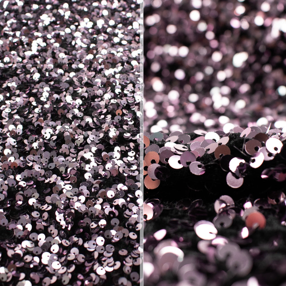 Heavy Sequin Spangle on a Premium Stretch Velvet Base
