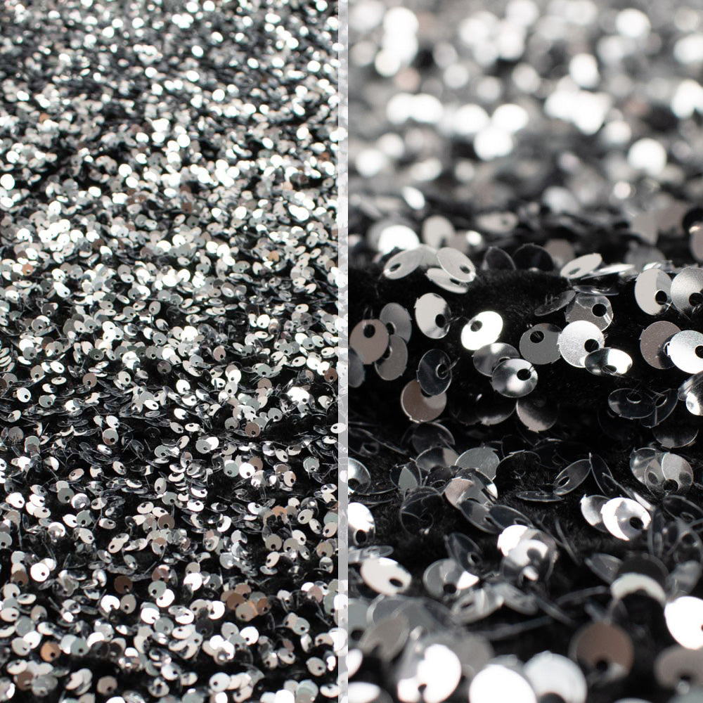 Heavy Sequin Spangle on a Premium Stretch Velvet Base