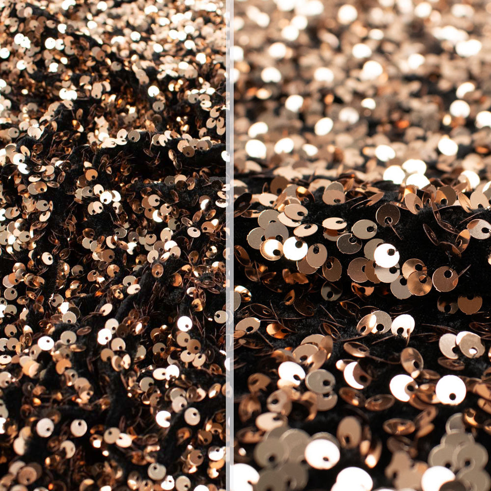 Heavy Sequin Spangle on a Premium Stretch Velvet Base