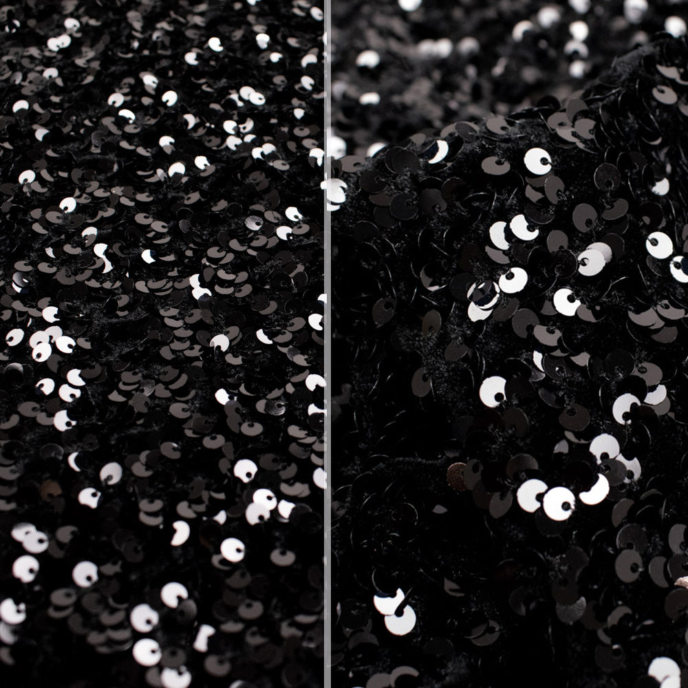 Heavy Sequin Spangle on a Premium Stretch Velvet Base