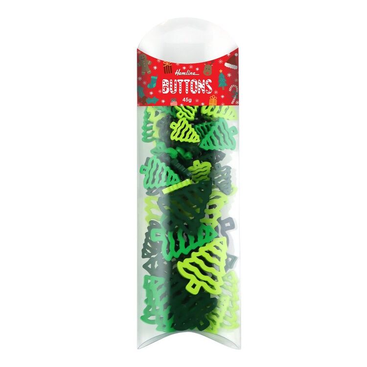 Hemline Assorted  Buttons Christmas Tree 45g