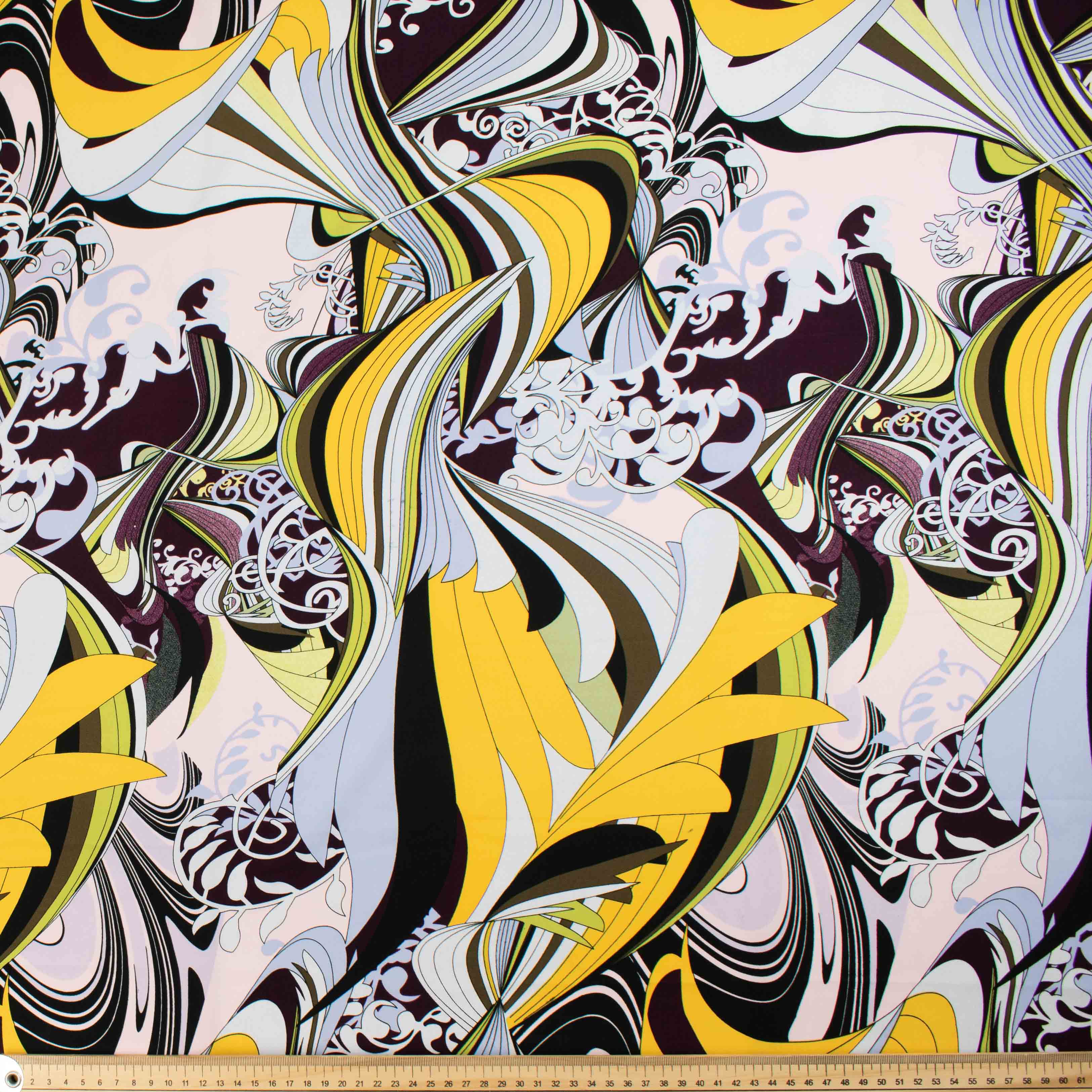 Ice Wash Prints Design-692 Yellow & Grey