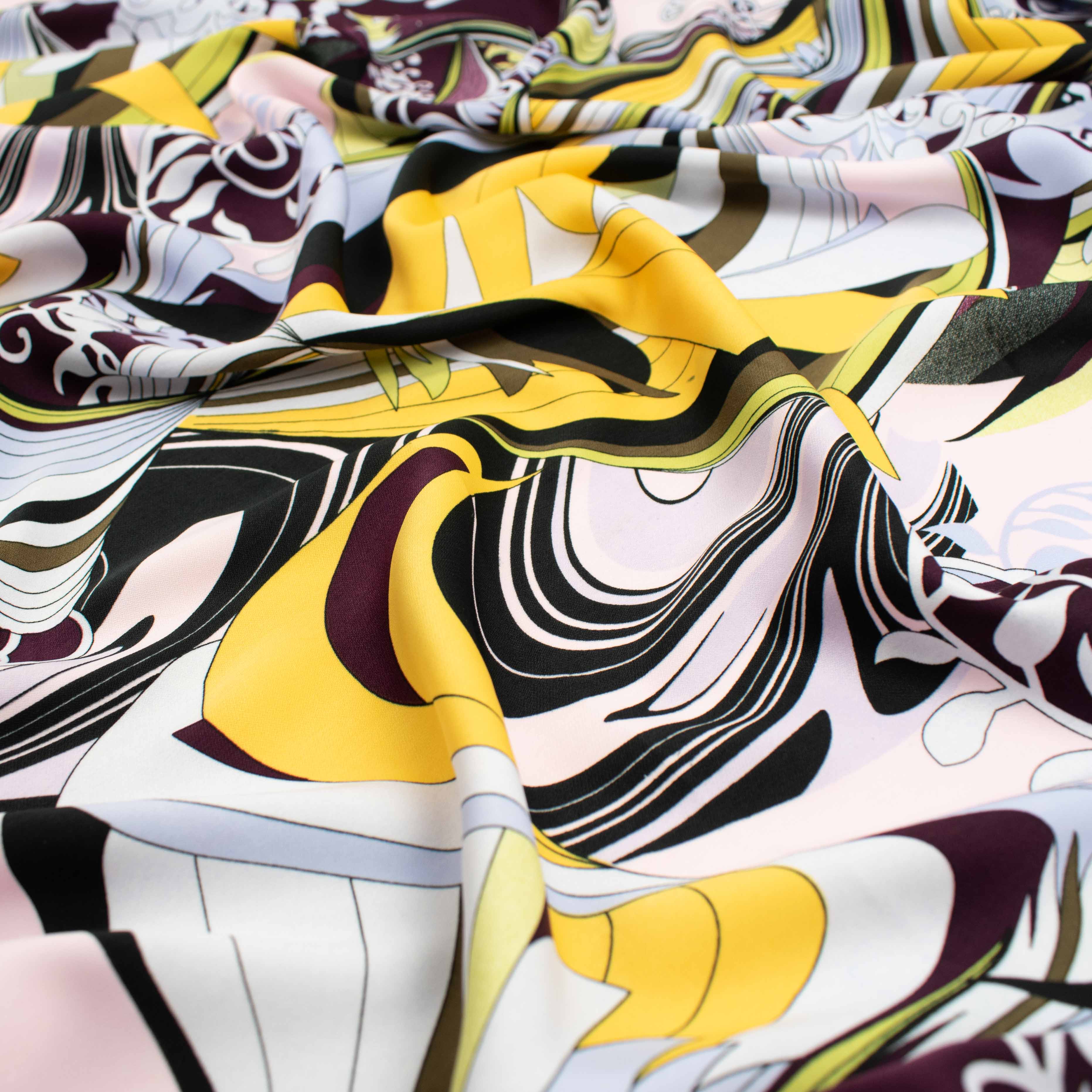 Ice Wash Prints Design-692 Yellow & Grey