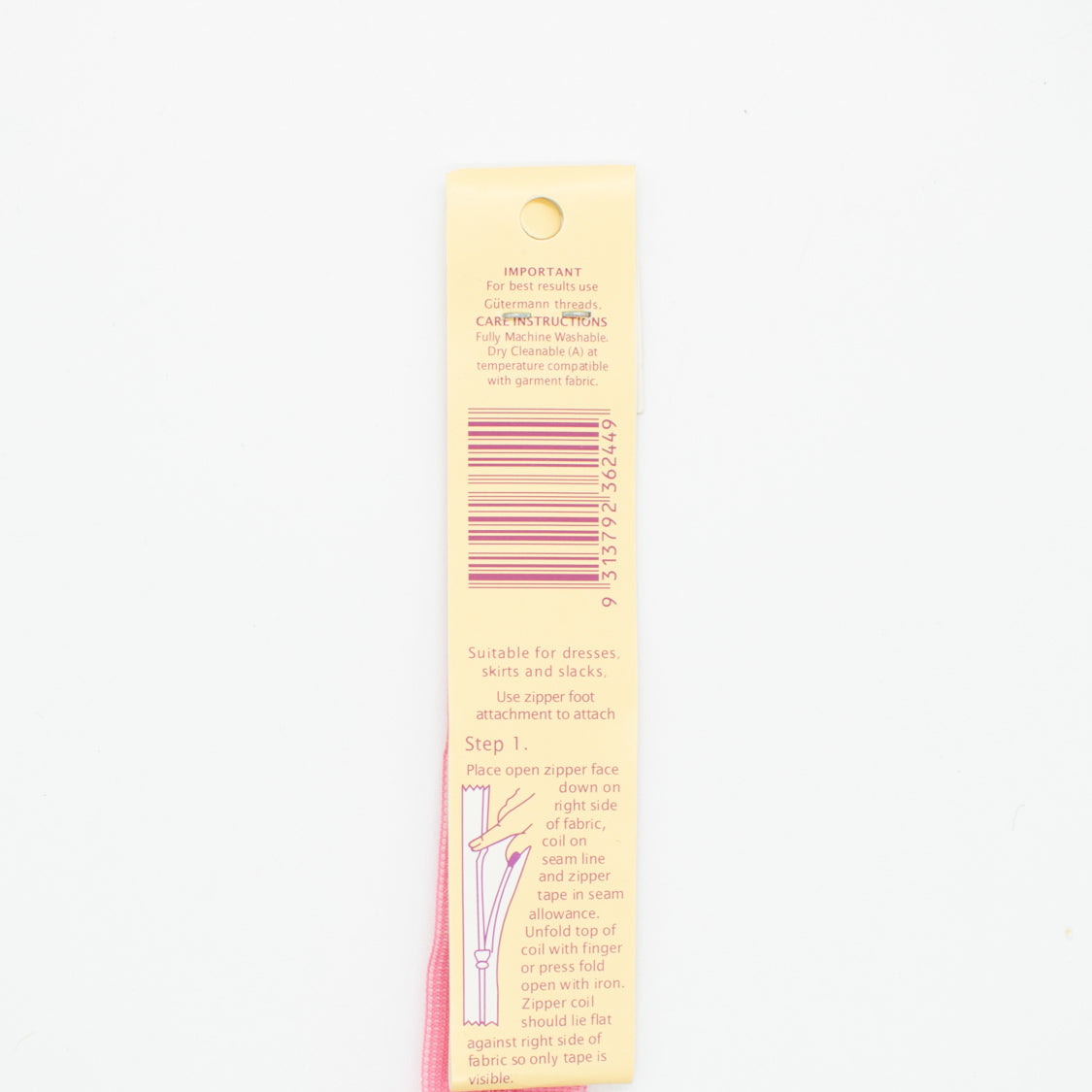 Invisible Dress Zip 25CM