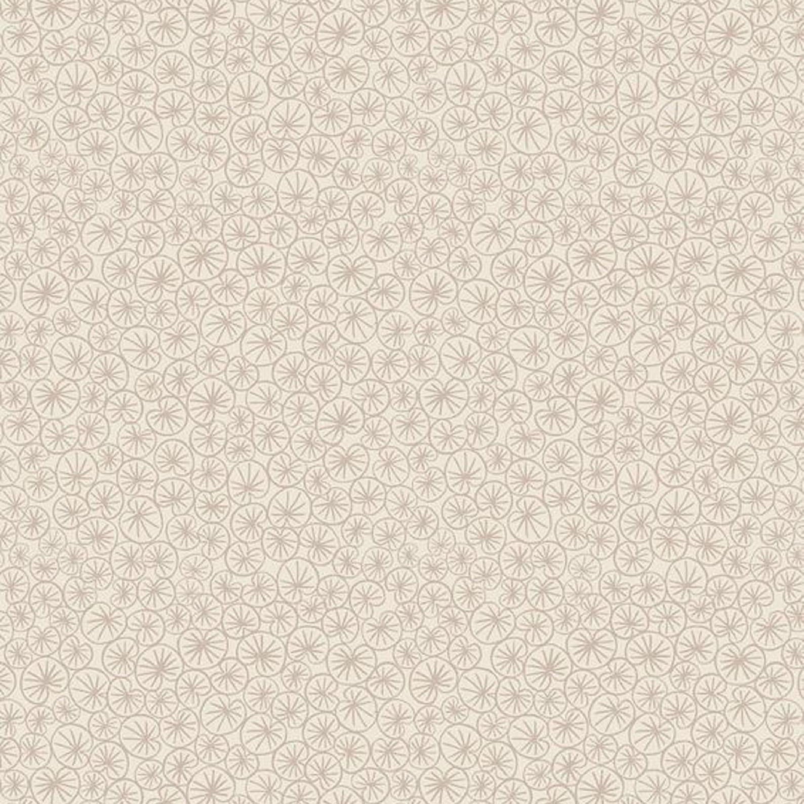 Lewis & Irene The Village Pond Marigold Leaves On Dark Cream Cotton Prints