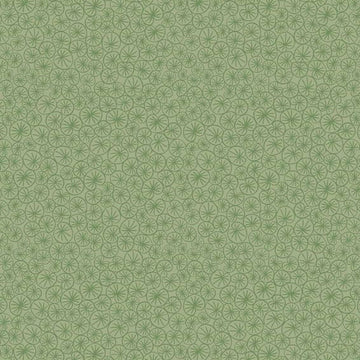 Lewis & Irene The Village Pond Marigold Leaves On Grass Green Cotton Prints