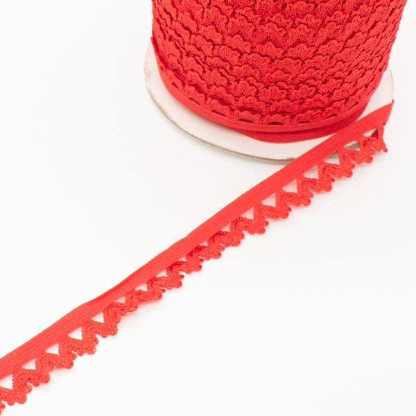 Scalloped Edged Coloured Elastic-10mm