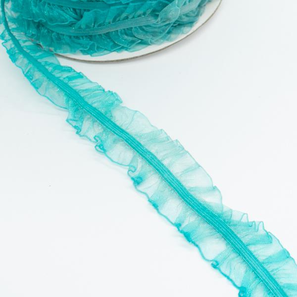 Frilled Organza Elastic Lace Trim 25mm -  Design 2