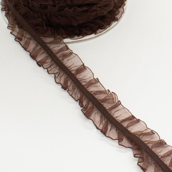 Frilled Organza Elastic Lace Trim 25mm -  Design 2