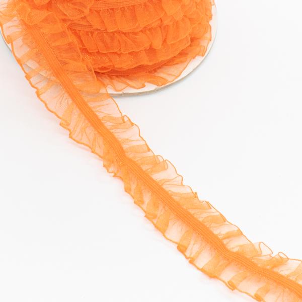 Frilled Organza Elastic Lace Trim 25mm -  Design 2