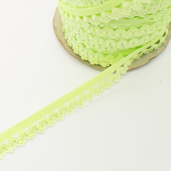 Scalloped Edged Coloured Elastic-10mm