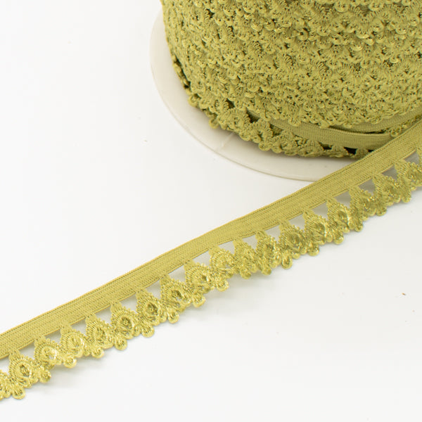 Scalloped Edged Coloured Elastic-10mm