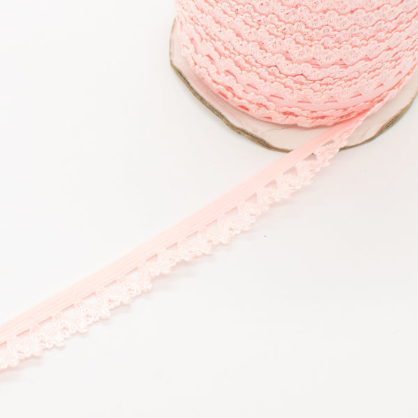 Scalloped Edged Coloured Elastic-10mm