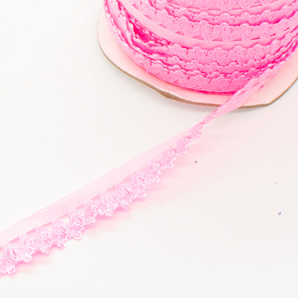 Scalloped Edged Coloured Elastic-10mm